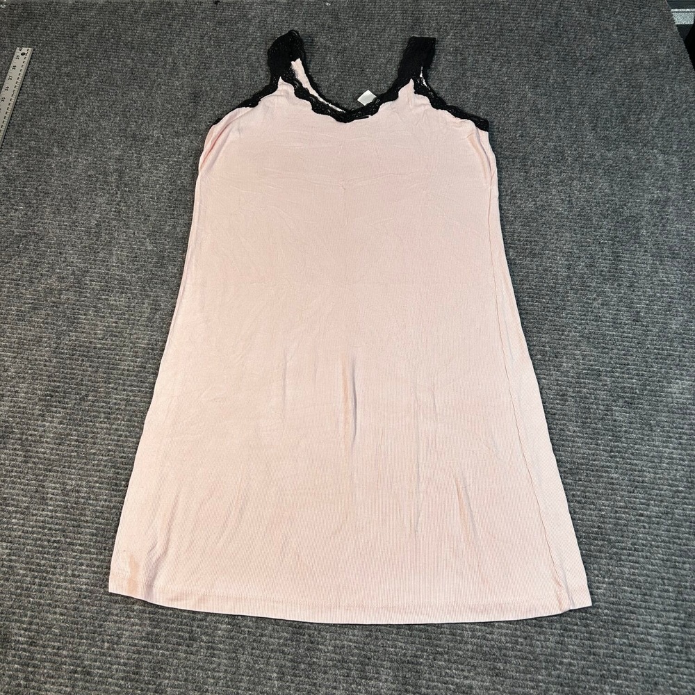 Gillian & O'Malley Sleepwear Dress Womens S Pink Excellent Lace Trim Ribbed